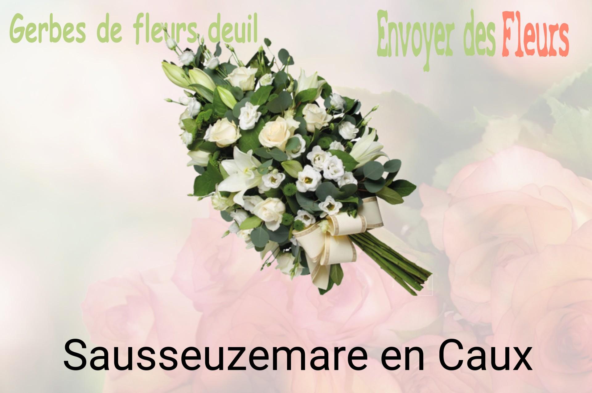 Gerbe de fleurs de deuil livrée à Sausseuzemare-en-Caux